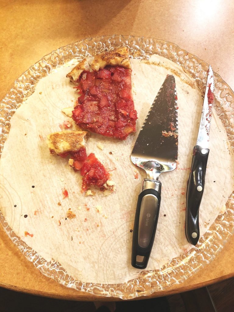 Raspberry and Rhubarb Crostata