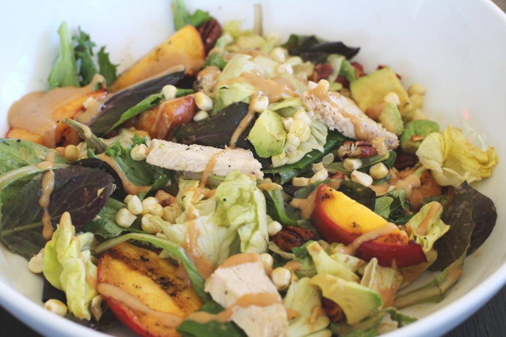Grilled Summer Salad with peaches