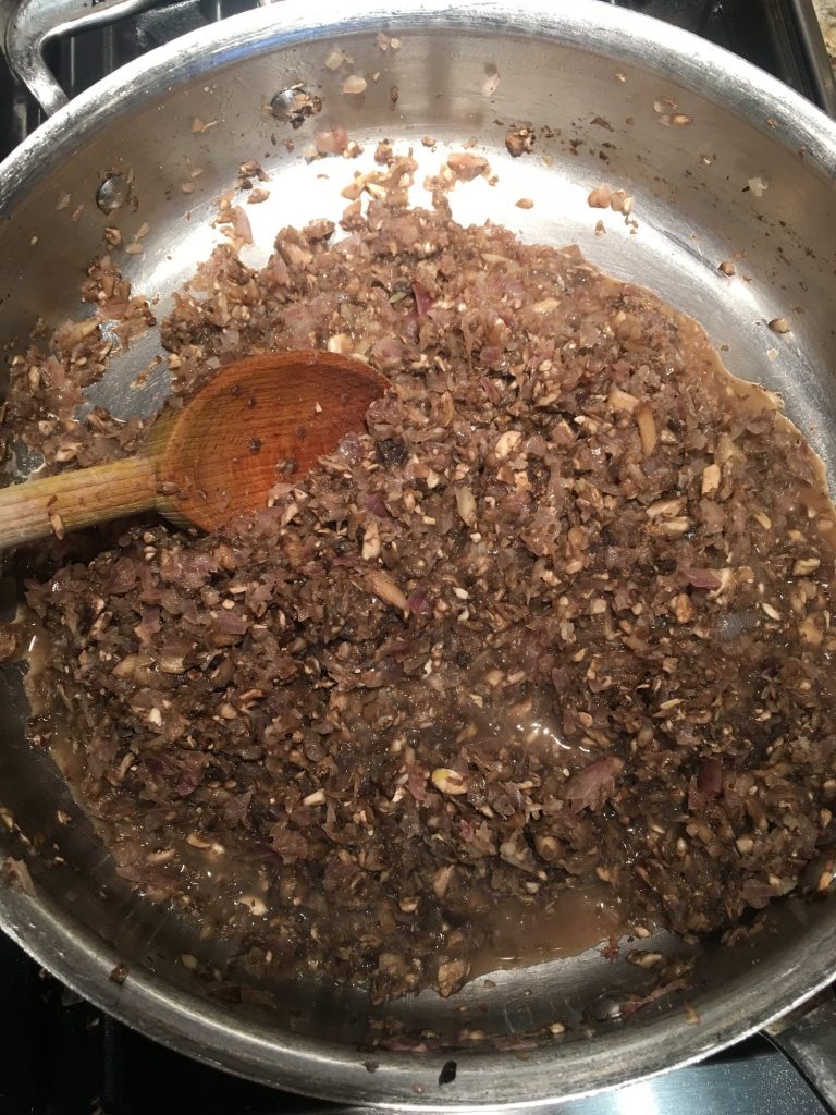 Mushroom base for Mushroom Turkey Meatloaf