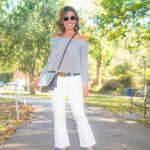 Cabi Blouse, Current Elliot Pants, Bally Shoes, Goldno. 8 Crossbody , Christian Dior Sunnies, Robin Terman Hoops, Gucci Belt.