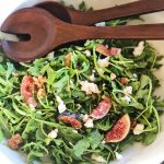 Fig Salad with Baby Arugula, Goat Cheese and Walnuts