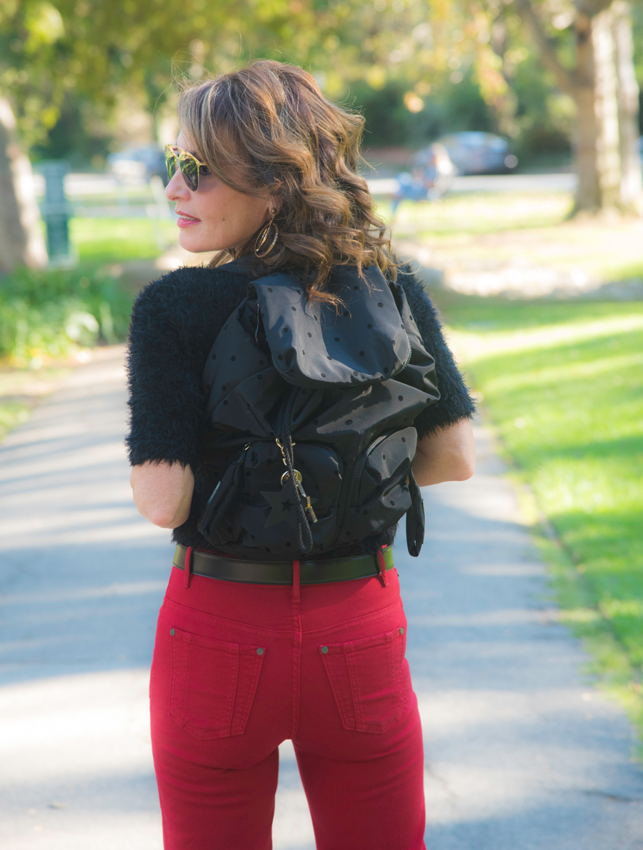 Alice and Olivia Wide Leg Jean, Aqua Sweater, Gucci Booties, Dior Shades, Henri Bendel Earrings, Ashneil Belt.