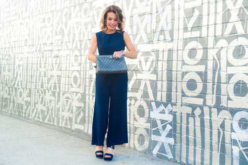 Derek Lam Jacket, Sandro Jumpsuit, Worth New York Belt, Gianvito Rossi Sandals (also available at Savannah Santa Monica, CA), Chanel Clutch.