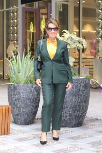The Row jacket and pants, Equipment blouse , Gianvanito Rossi shoes, Chanel handbag similar for less here , Celine Sunglasses, Madewell earrings