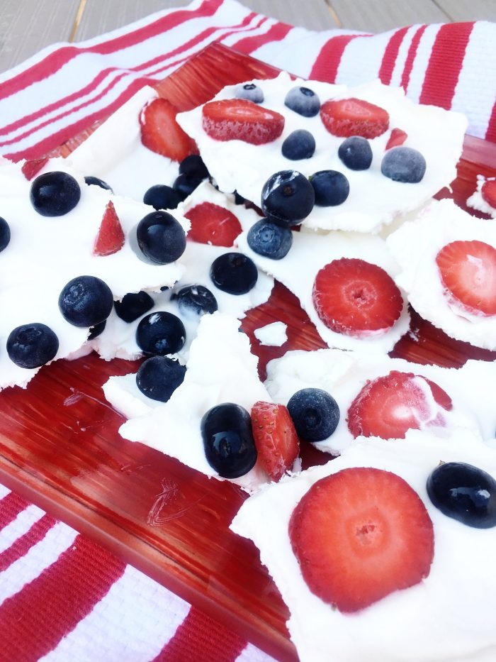 Red, White and Blue Fro-Yo Bark