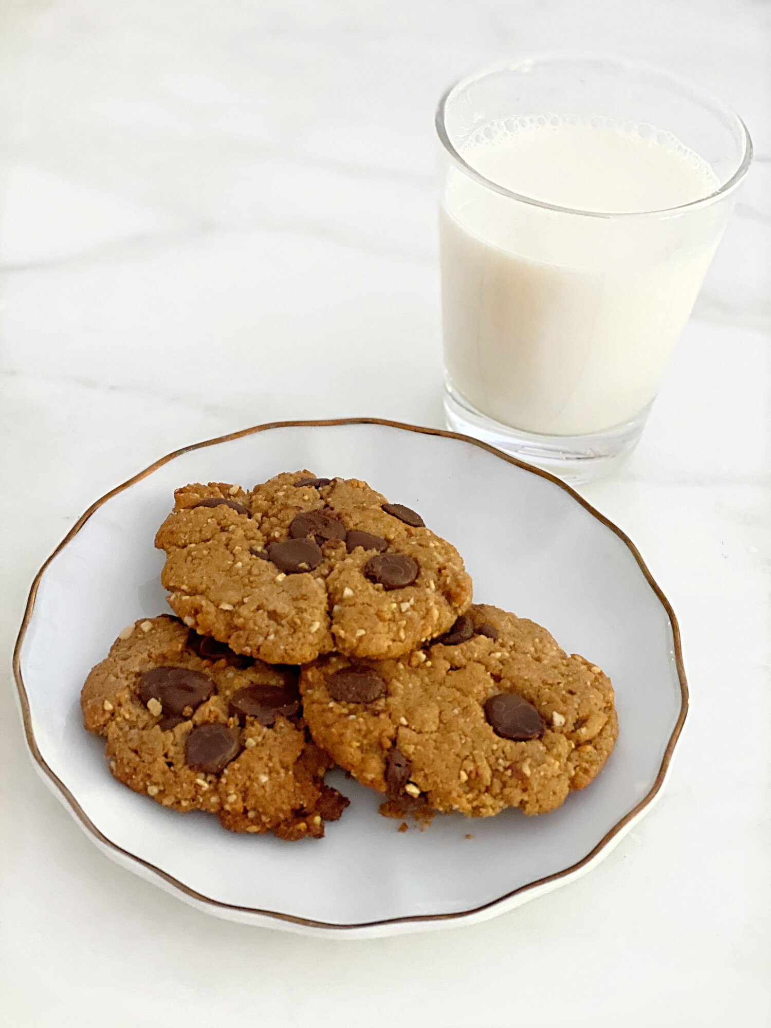 Flourless Peanut Butter Chocolate Chip Cookies.