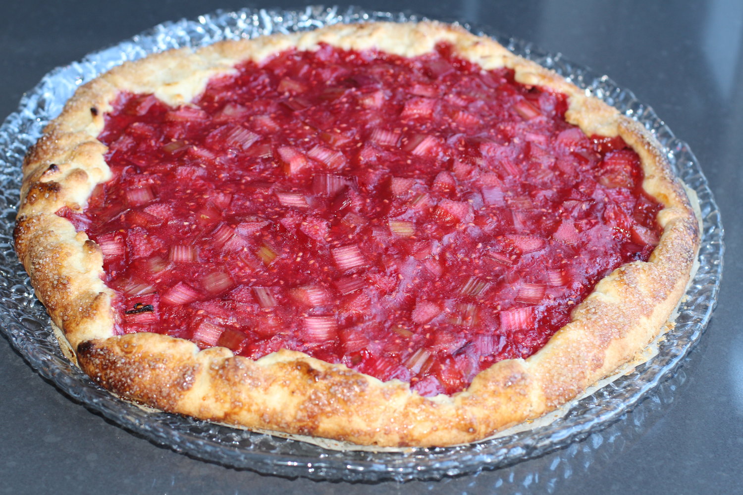 Raspberry and Rhubarb Crostata