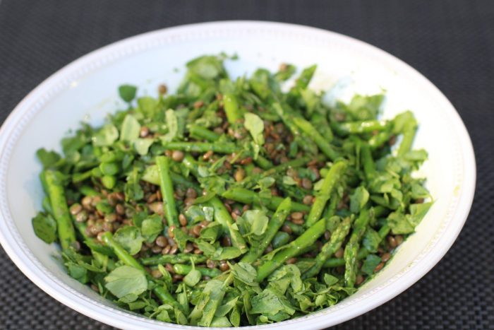 Green Lentils Asparagus and Watercress Recipe