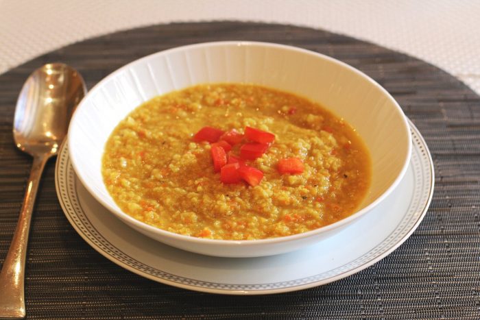 Cauliflower Lentil Soup Recipe.