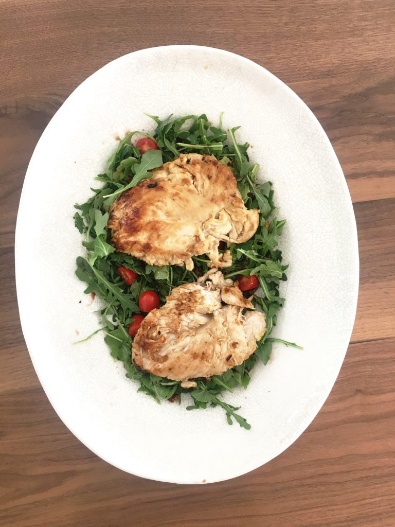 Chicken Paillard with Arugula Salad