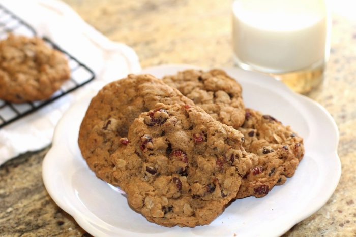 Oatmeal-Cranberry- Chocolate Chip Cookie