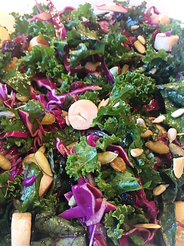 Red Cabbage and Kale Salad