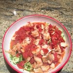 Cod Arrabbiata over Zucchini Noodles