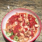 Cod Arrabbiata over Zucchini Noodles