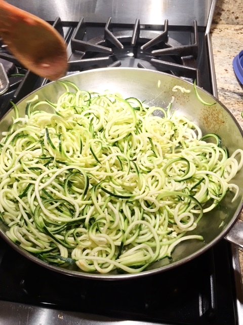 Cod Arrabbiata over Zucchini Noodles