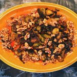 Roasted Brussel Sprouts With Walnuts and Pomegranate Molasses