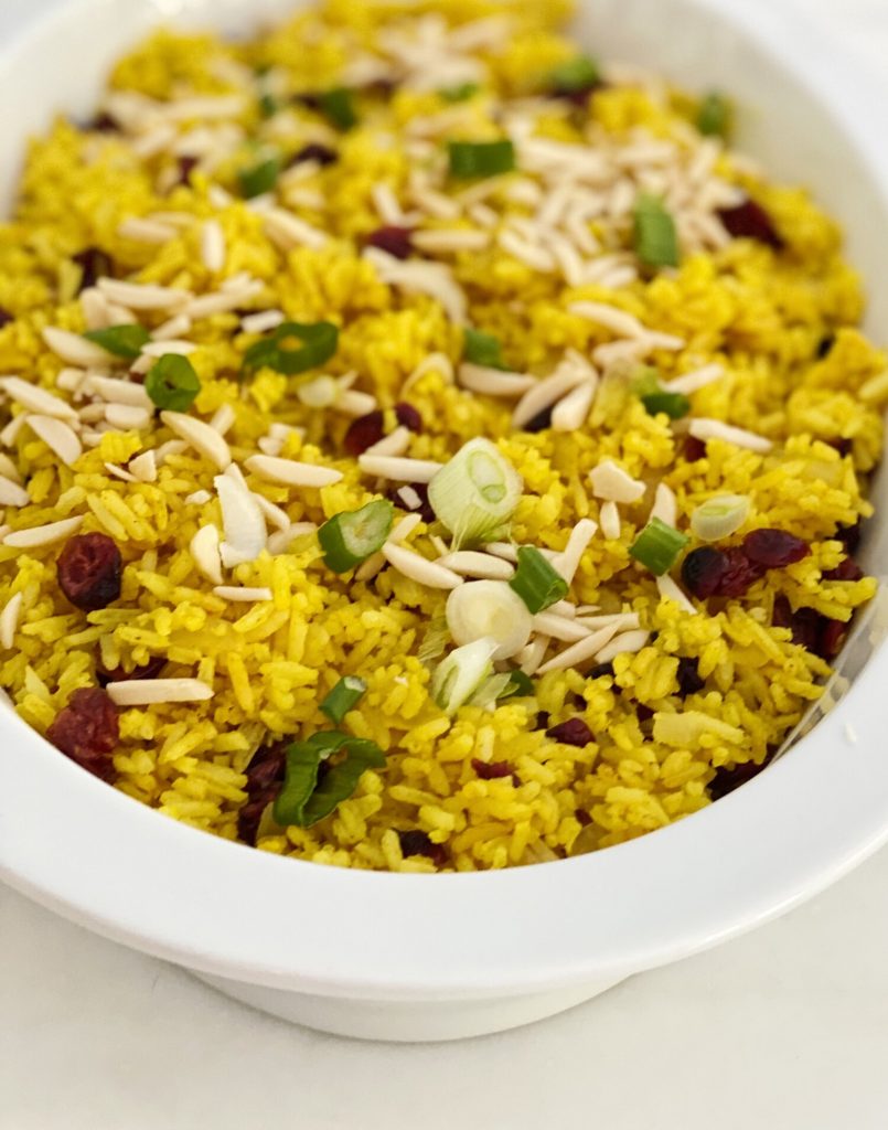 Indian Spiced Basmati Rice Pilaf.