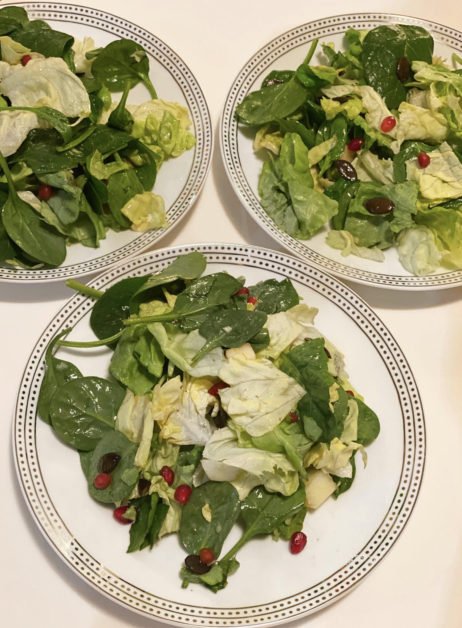 Green Salad with Honey Leek Vinaigrette.