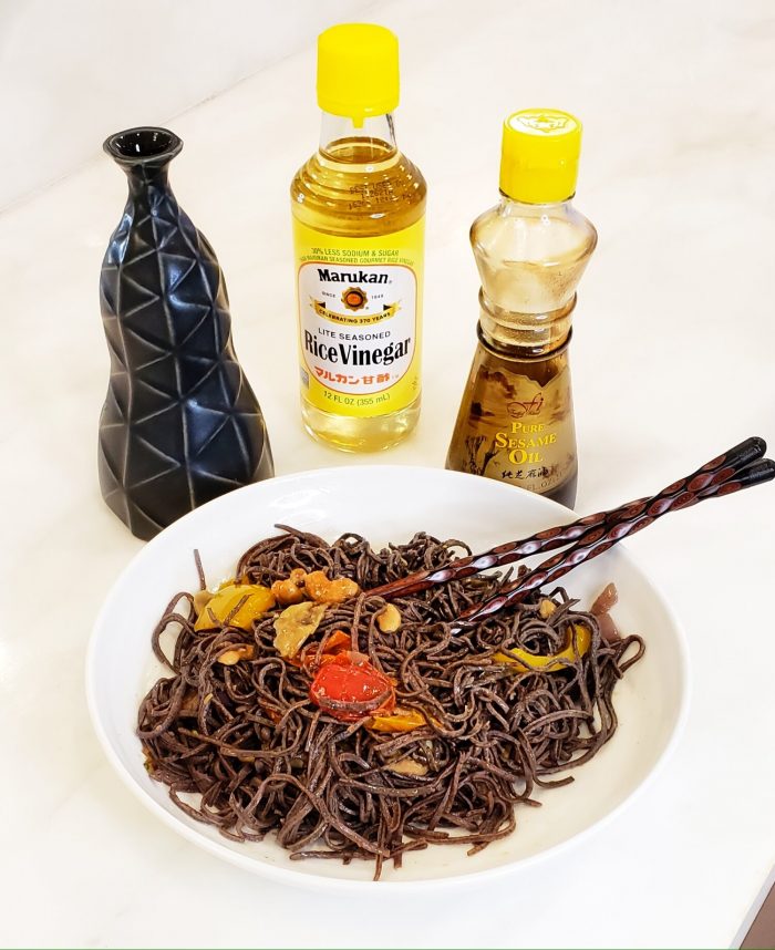 Asian Inspired Black Bean Spaghetti
