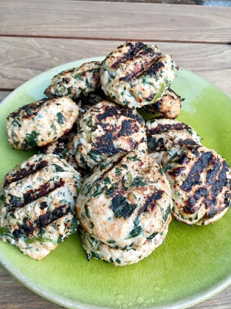 Chicken Spinach Burgers Recipe.