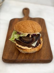 Black Bean and Mushroom Burger